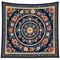Tenture Murale Bohème à Motifs Floraux 150x150cm