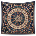 Tenture Murale Mandala Boho Chic Bleu/Beige/Rouge 150x150cm