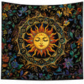 Tenture Murale Astrologique Soleil et Zodiaque 150x130 cm