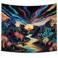 Tenture Murale Bohème Paysage Abstrait Multicolore 150x200cm