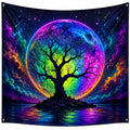Tenture Murale Arbre de Vie Cosmique Multicolore