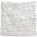 Tenture Murale Imitation Pierres en Blanc 200x150 cm