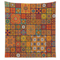 Tenture Murale Multicolore Motif Bohème Mandala 150x150 cm