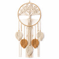 Capteur de rêves macramé arbre de vie beige et marron