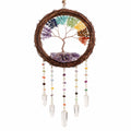 Attrape-rêves Arbre de Vie avec Cristaux et Perles Multicolores