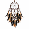 Attrape-Rêves Bohème avec Plumes Décoratives Marron et Noir