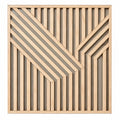 Panneau mural géométrique design en bois beige
