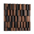 Panneau mural acoustique 3D marron et noir 50x50 cm