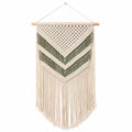 Tenture Murale en Macramé Beige et Vert