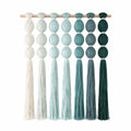 Décoration Murale Macramé Dégradé Bleu et Vert