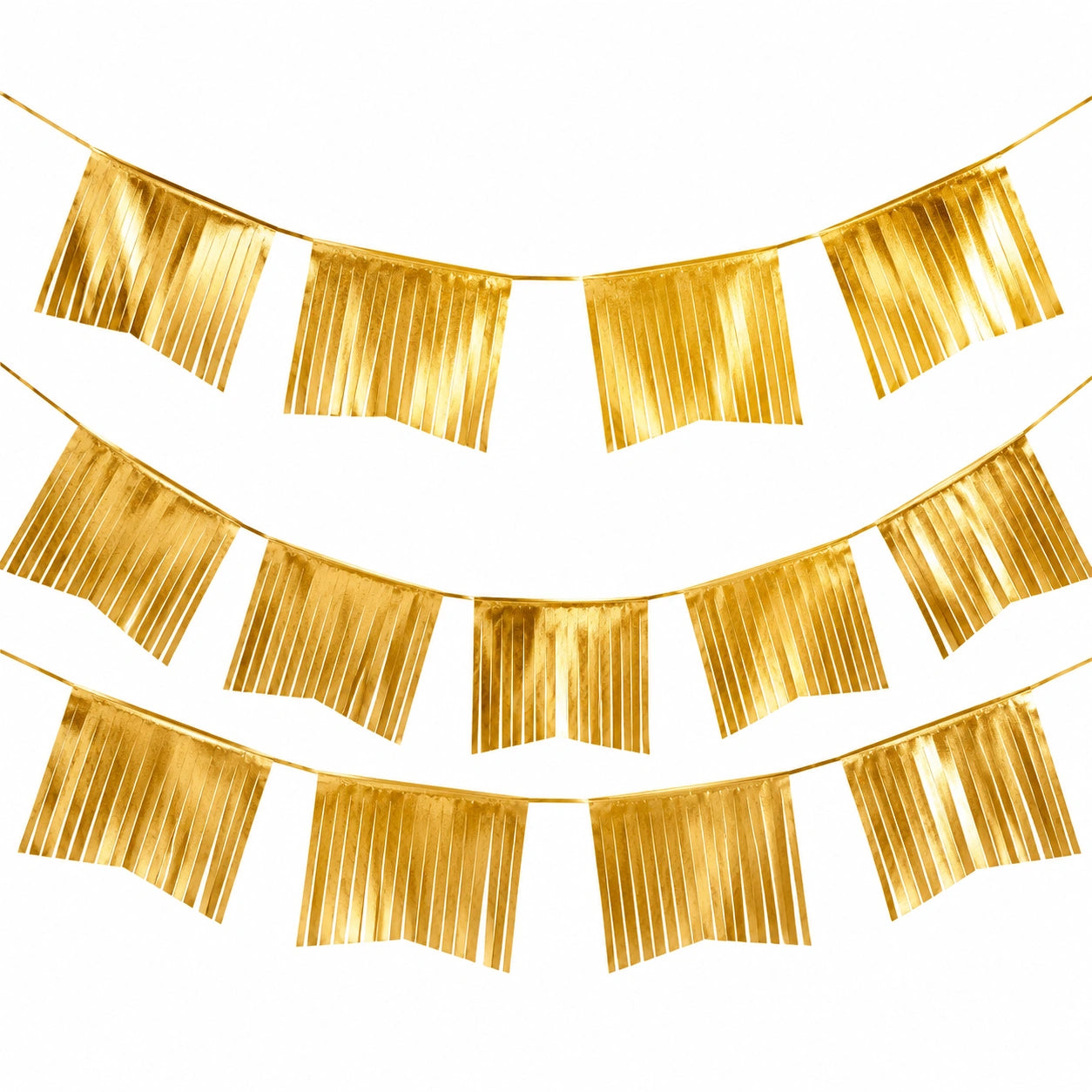 Guirlande de Fanions Frangés Dorés pour Décoration de Fête